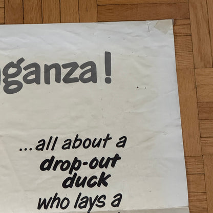 Vintage Disney Movie Poster $1,000,000 Duck Walt Disney Film Million Dollar Duck