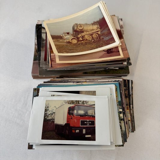 HUGE Vintage Truck and Construction Equipment Photo Lot 1980s Germany 300 Images