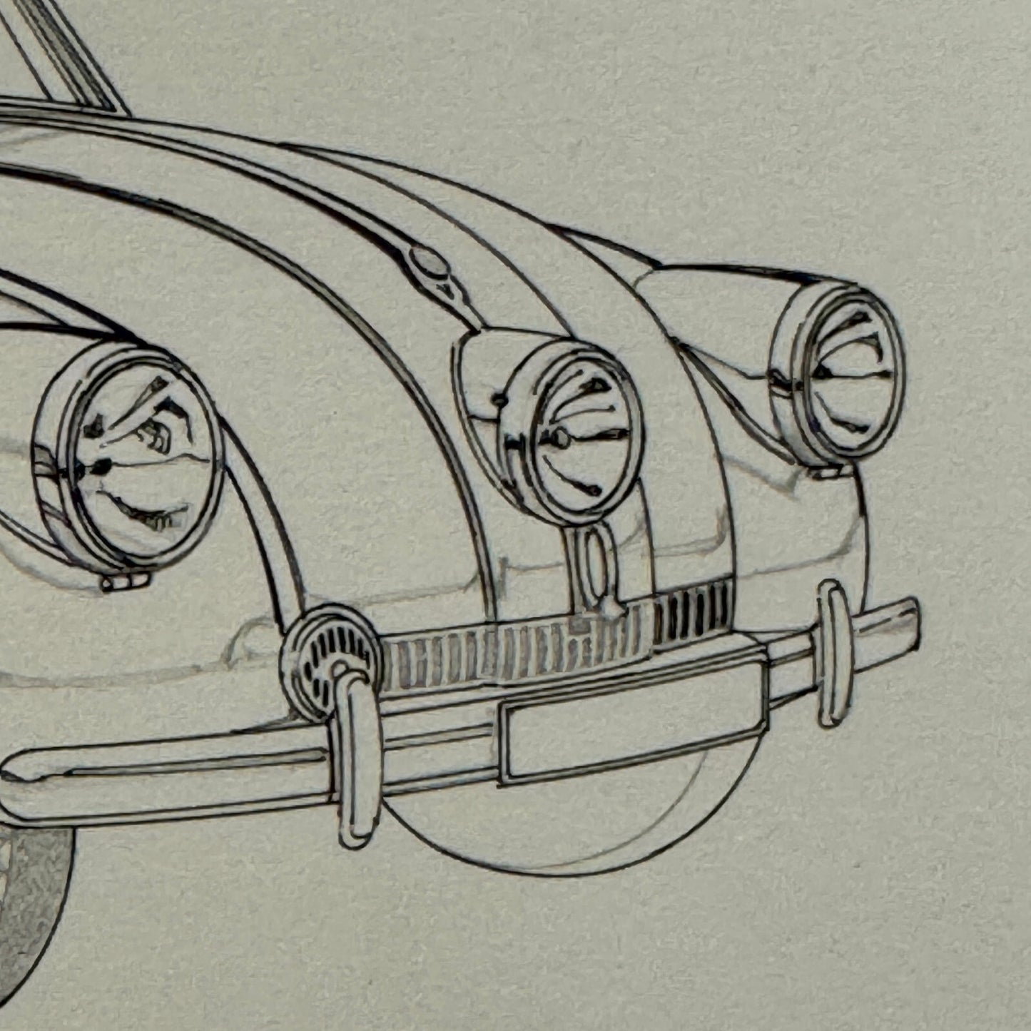 Vintage Tatra Car Automobile Illustration Art Drawing Hand Drawn Robert Preis