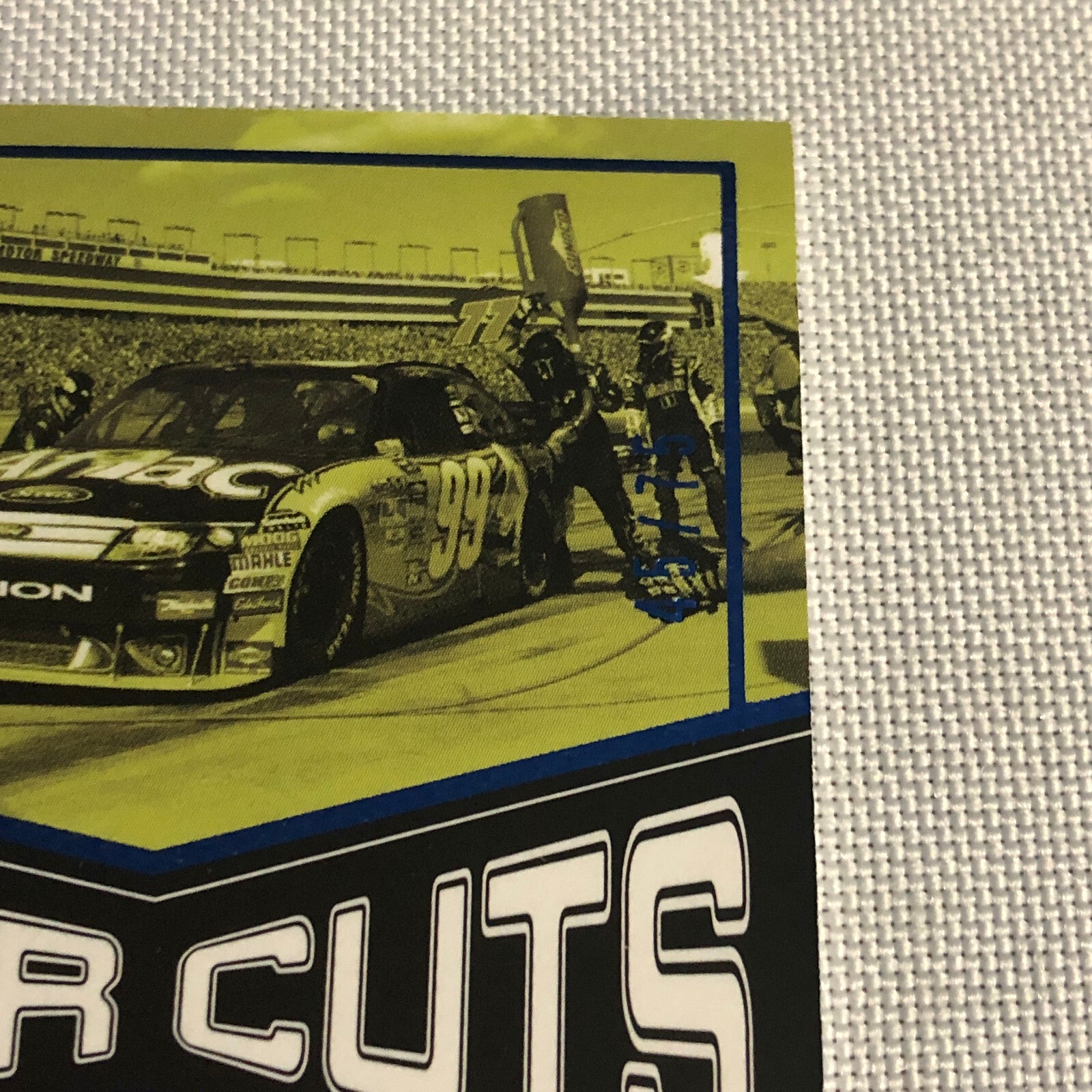 2010 Wheels Uppercuts Carl Edwards Pit Sign Relic Card /75 NASCAR
