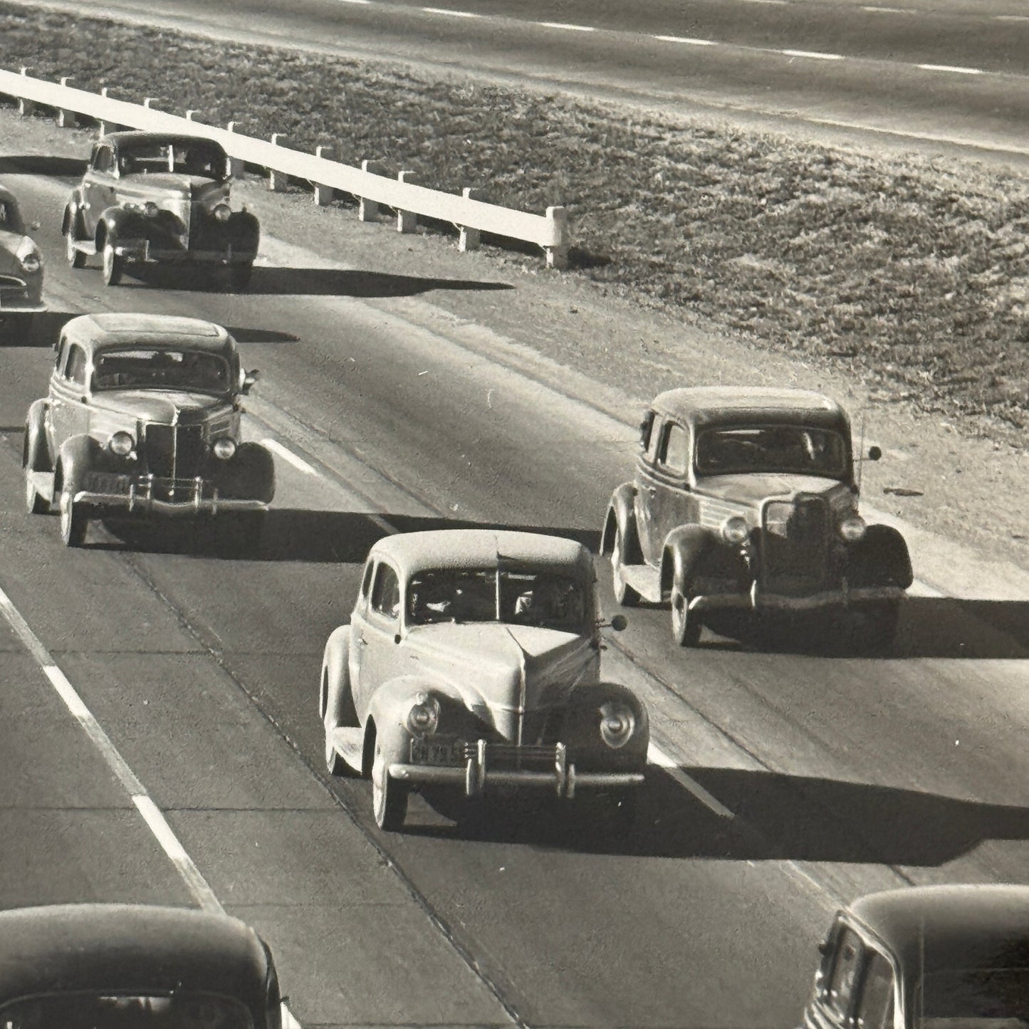 Vintage Cars on California Highway Photo Photograph Print Associated Press