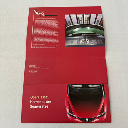 2000 Renault Next Factory Brochure Magazine German Text Concept Cars