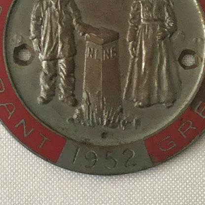 1952 RAC Zuid Brabant Grensrit Dutch Car Club Rally Rallye Participant Badge 