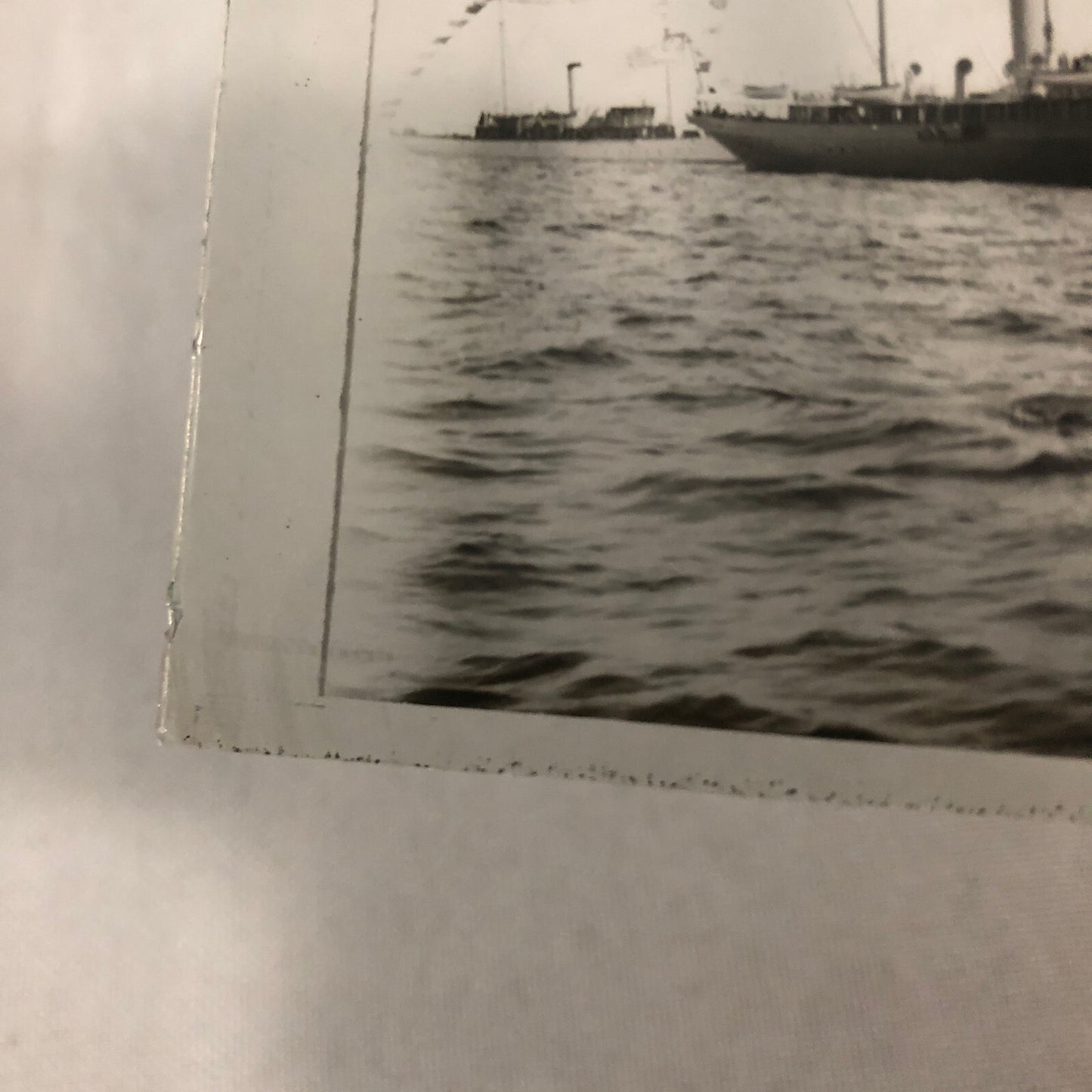Antique Glass Plate Lantern Slide Image Photo Boat Ship