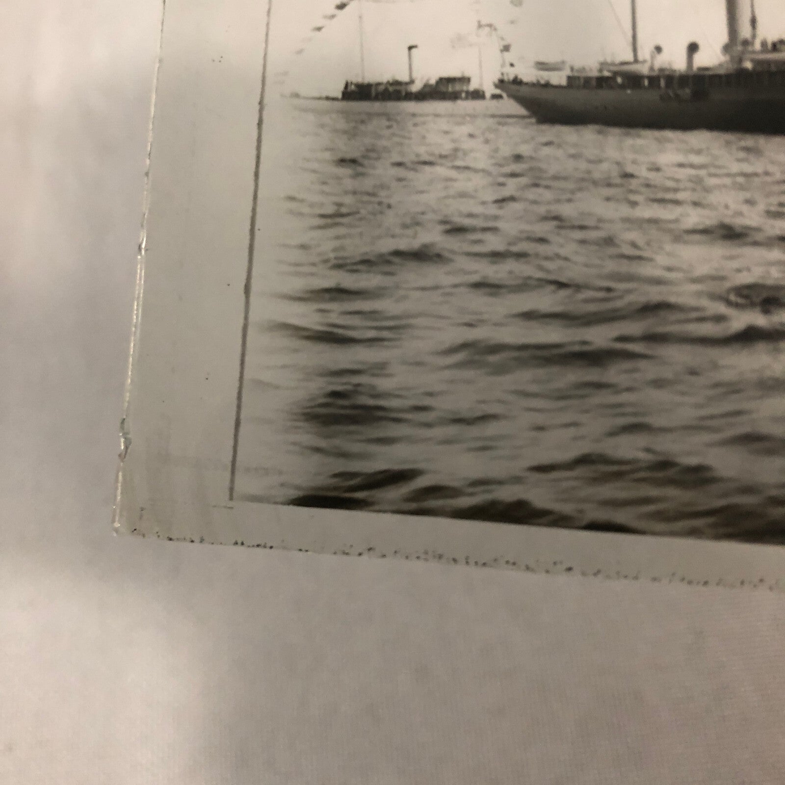 Antique Glass Plate Lantern Slide Image Photo Boat Ship