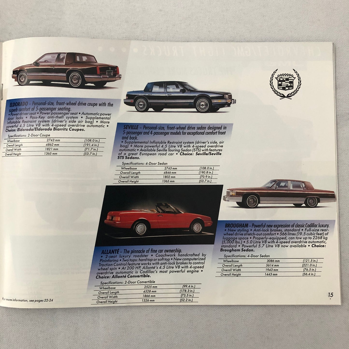 1990 General Motors GM Sales Brochure Catalog Pontiac Chevrolet GMC Cadillac +