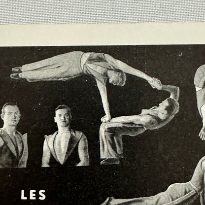 Vintage Circus Acrobat Balancing Act Postcard Post Card Les Gabrillos