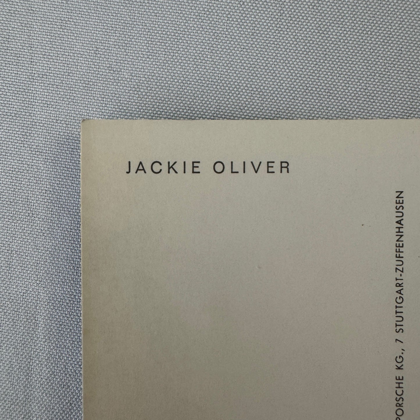 Vintage Porsche Racing Photo Postcard Driver Jackie Oliver Post Card Photograph