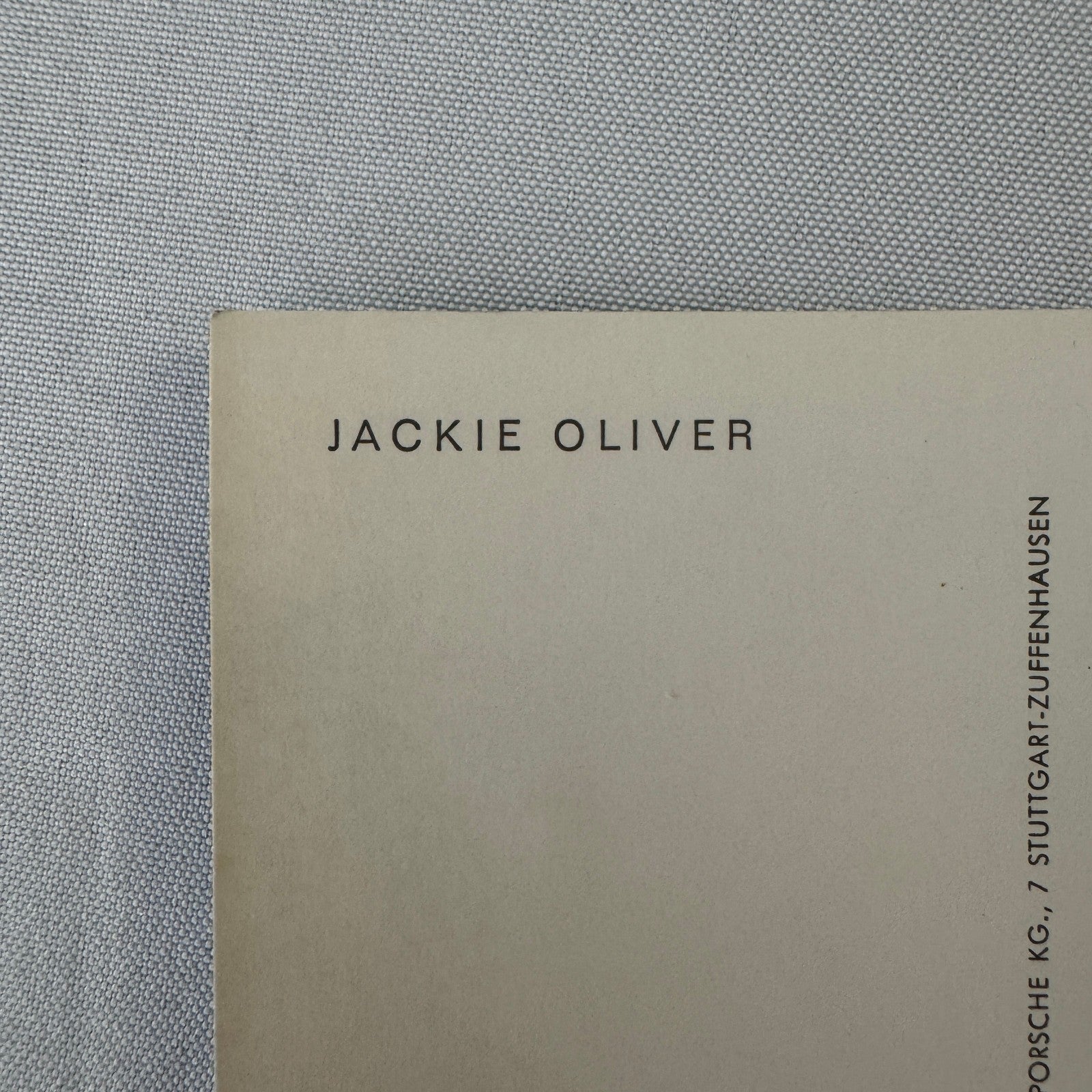 Vintage Porsche Racing Photo Postcard Driver Jackie Oliver Post Card Photograph