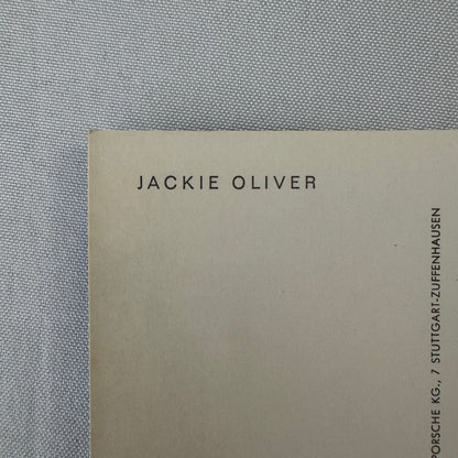 Vintage Porsche Racing Photo Postcard Driver Jackie Oliver Post Card Photograph