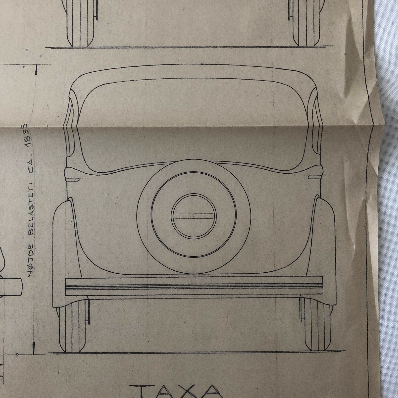 1937 Coachbuilder Car Design Blueprint Rendering Blue Print Dodge / Plymouth