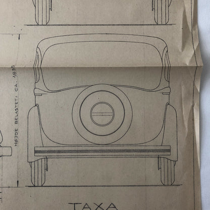 1937 Coachbuilder Car Design Blueprint Rendering Blue Print Dodge / Plymouth
