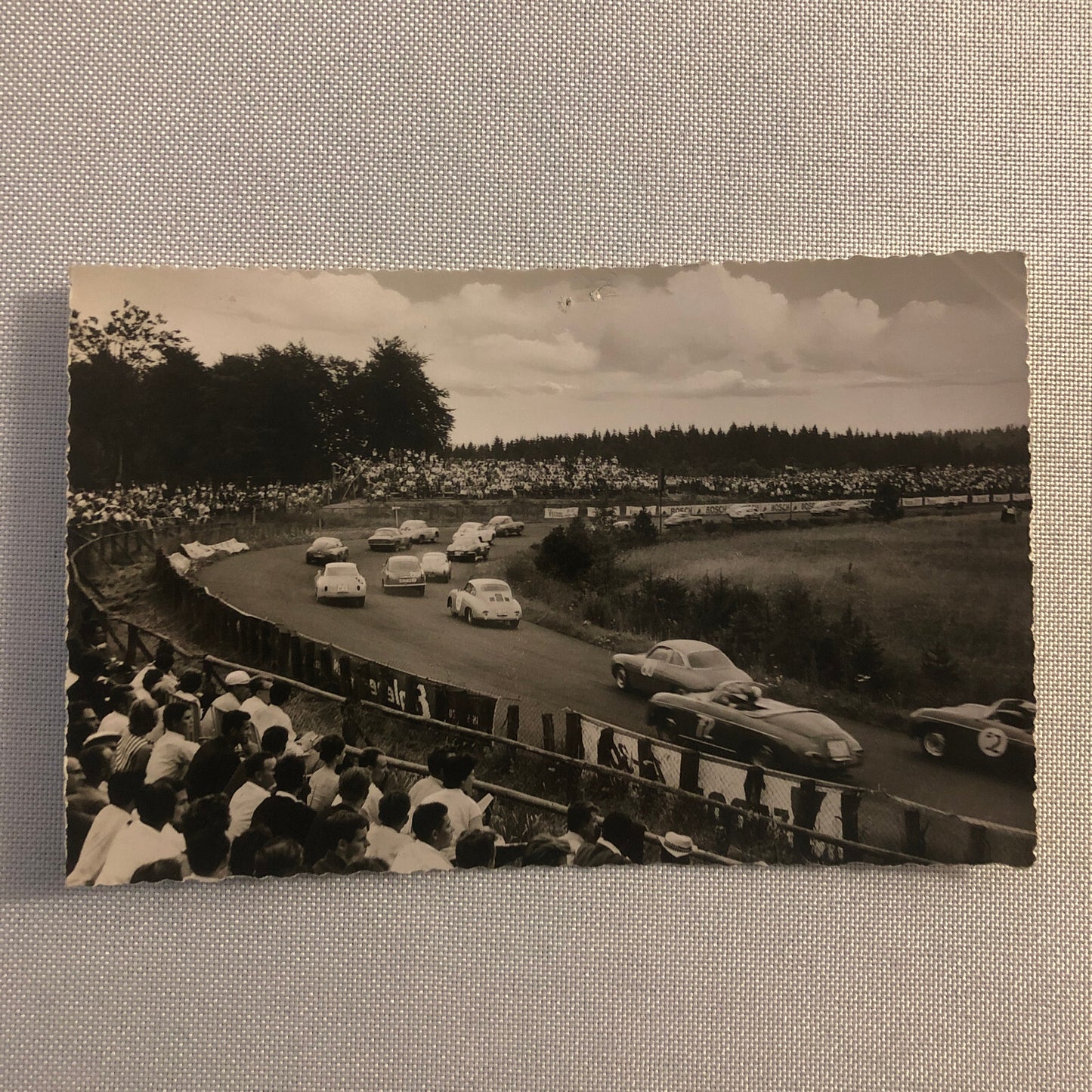 Vintage Porsche Racing Photo Postcard Post Card Photograph Nurburgring