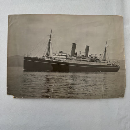 Vintage Ship Boat Photo Photograph Print Unidentified Vessel