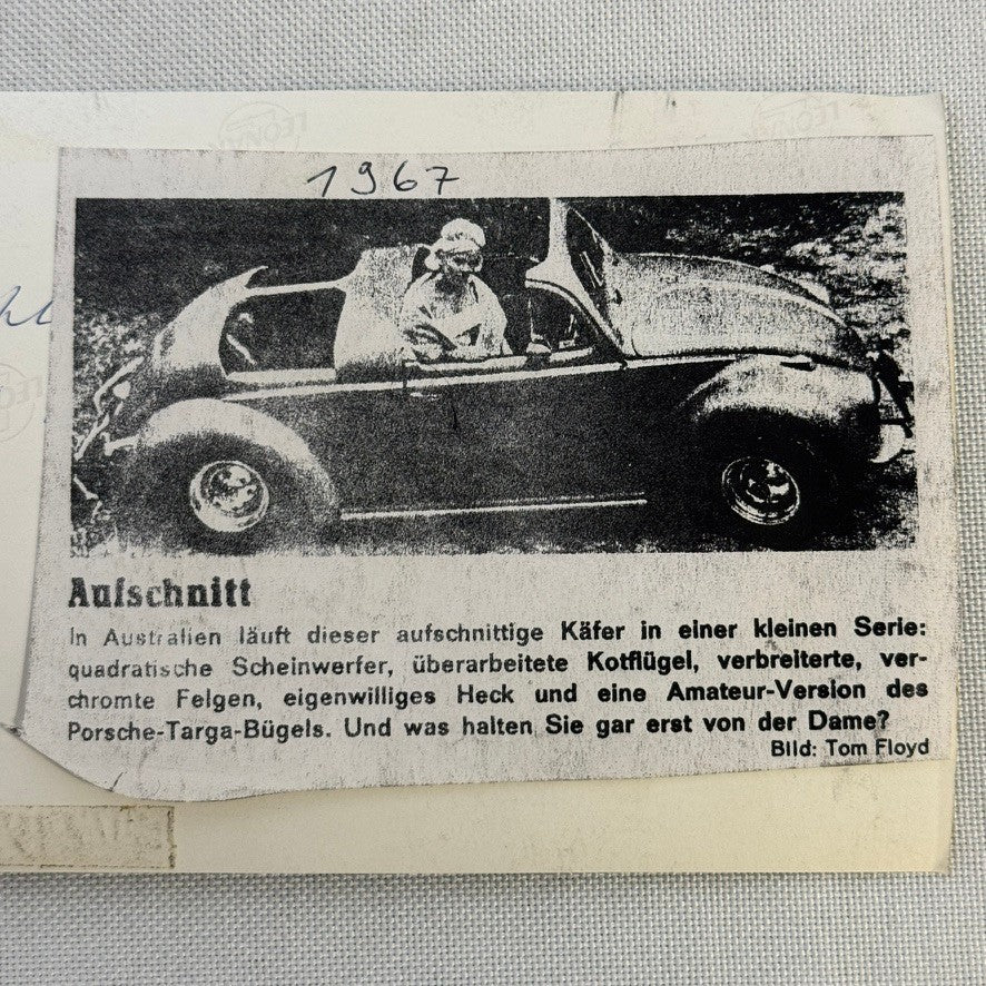 Vintage Custom Volkswagen Beetle Convertible Car Photo Photograph