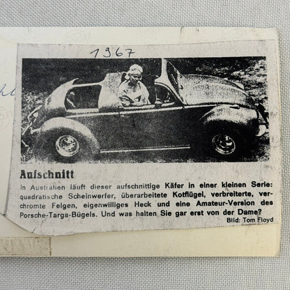 Vintage Custom Volkswagen Beetle Convertible Car Photo Photograph