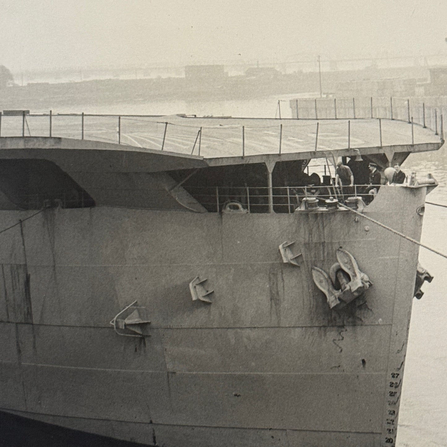 Vintage Ship Boat Photo Photograph Print Aircraft Carrier Empire MacDermott