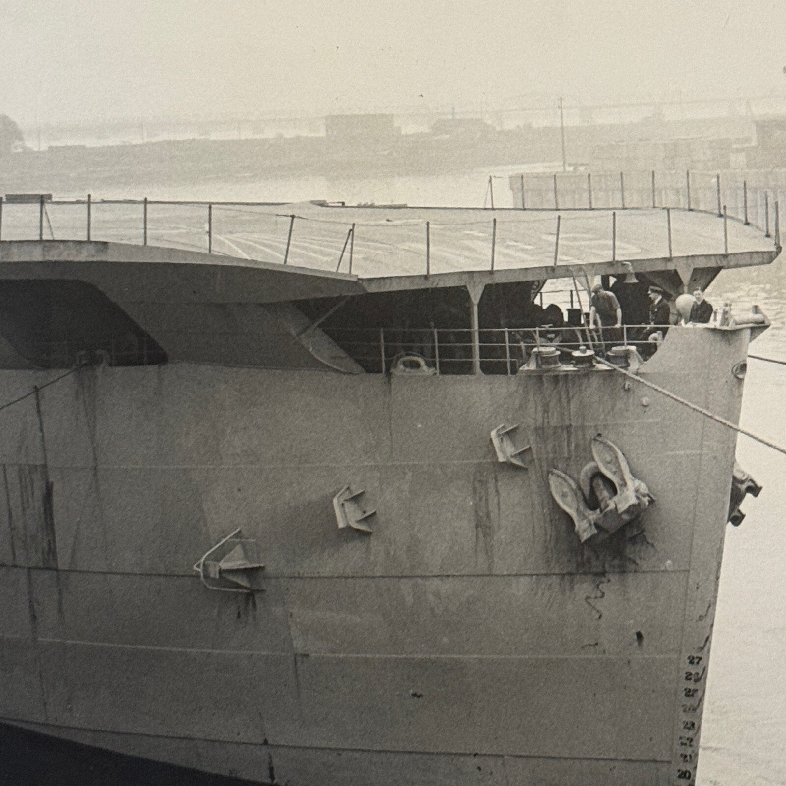 Vintage Ship Boat Photo Photograph Print Aircraft Carrier Empire MacDermott