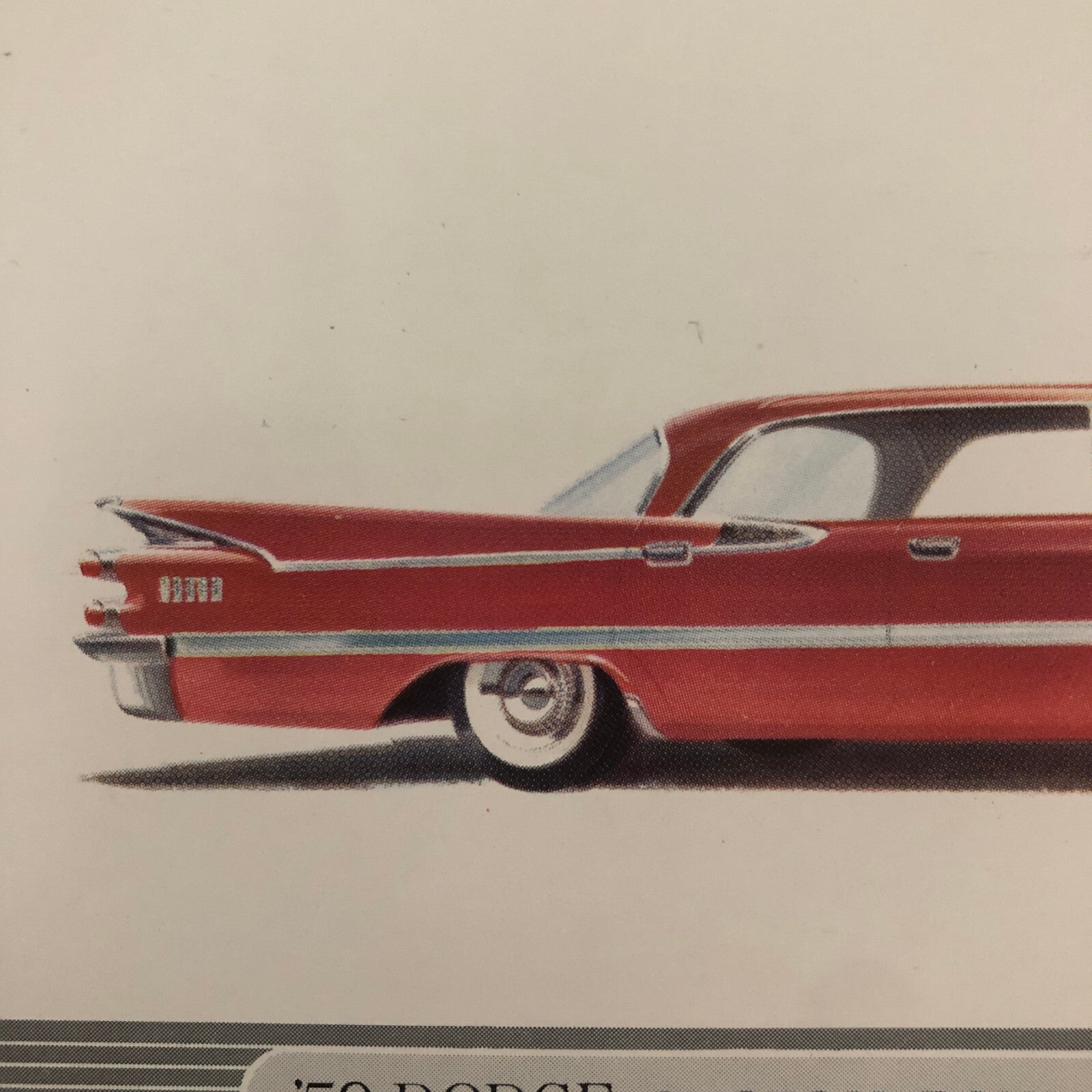 1959 Dodge Custom Royal 4 Door Lancer Postcard Post Card Advertising