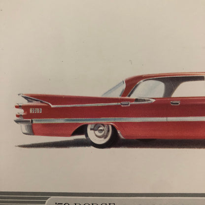1959 Dodge Custom Royal 4 Door Lancer Postcard Post Card Advertising