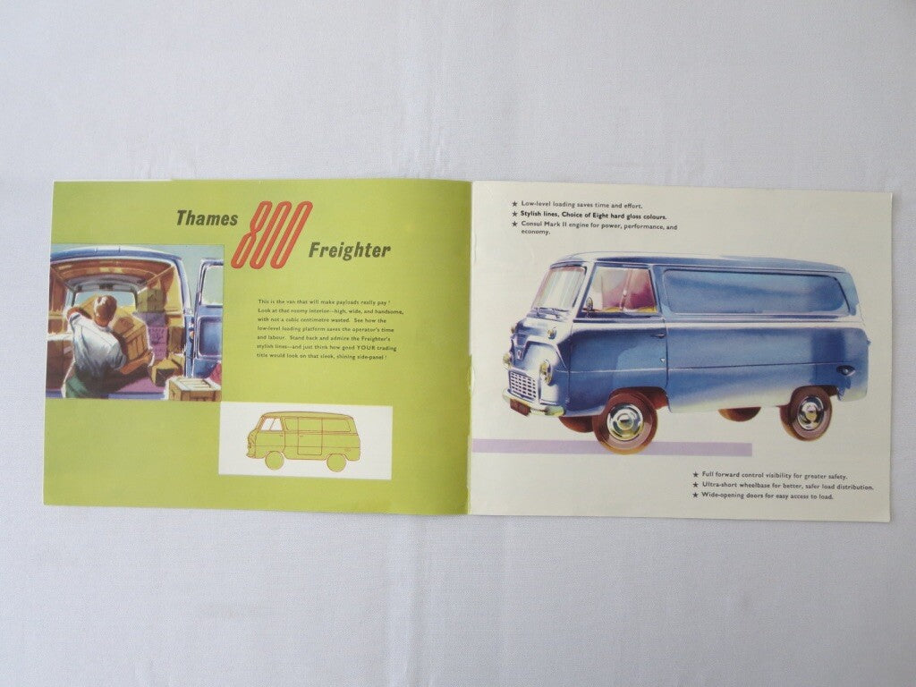 1958 ? Thames 800 Commerical Van & Truck Brochure Freighter + Vintage 