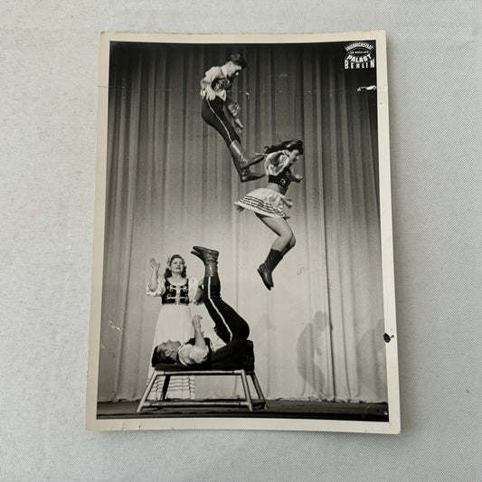 Vintage Circus Acrobat Tumbling Performer Act Photo Photograph Berlin 1953