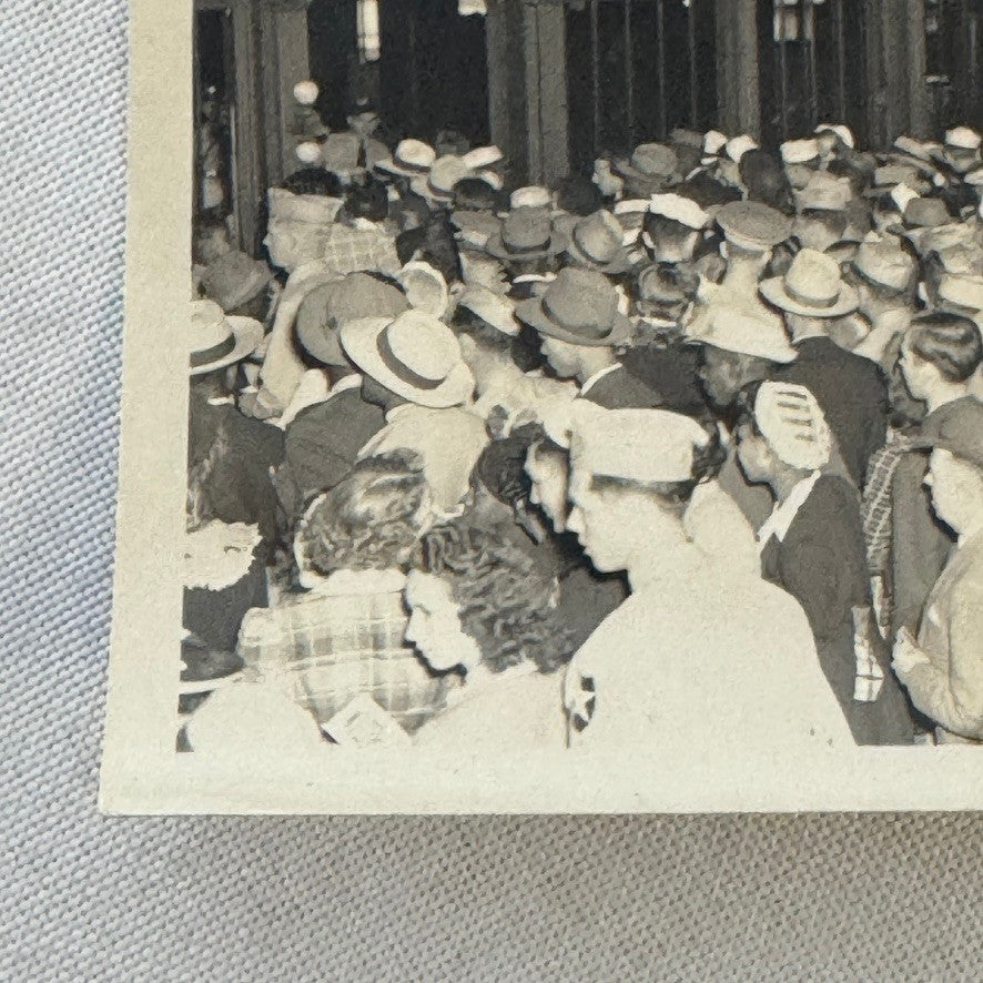 Vintage Railroad Station Photograph Washington DC Crowd Photo