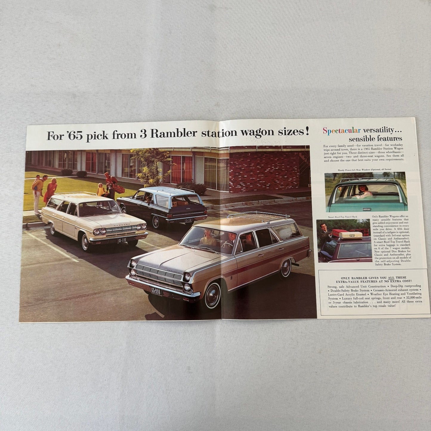 1965 Rambler Station Wagon Car Sales Brochure American Classic Ambassador