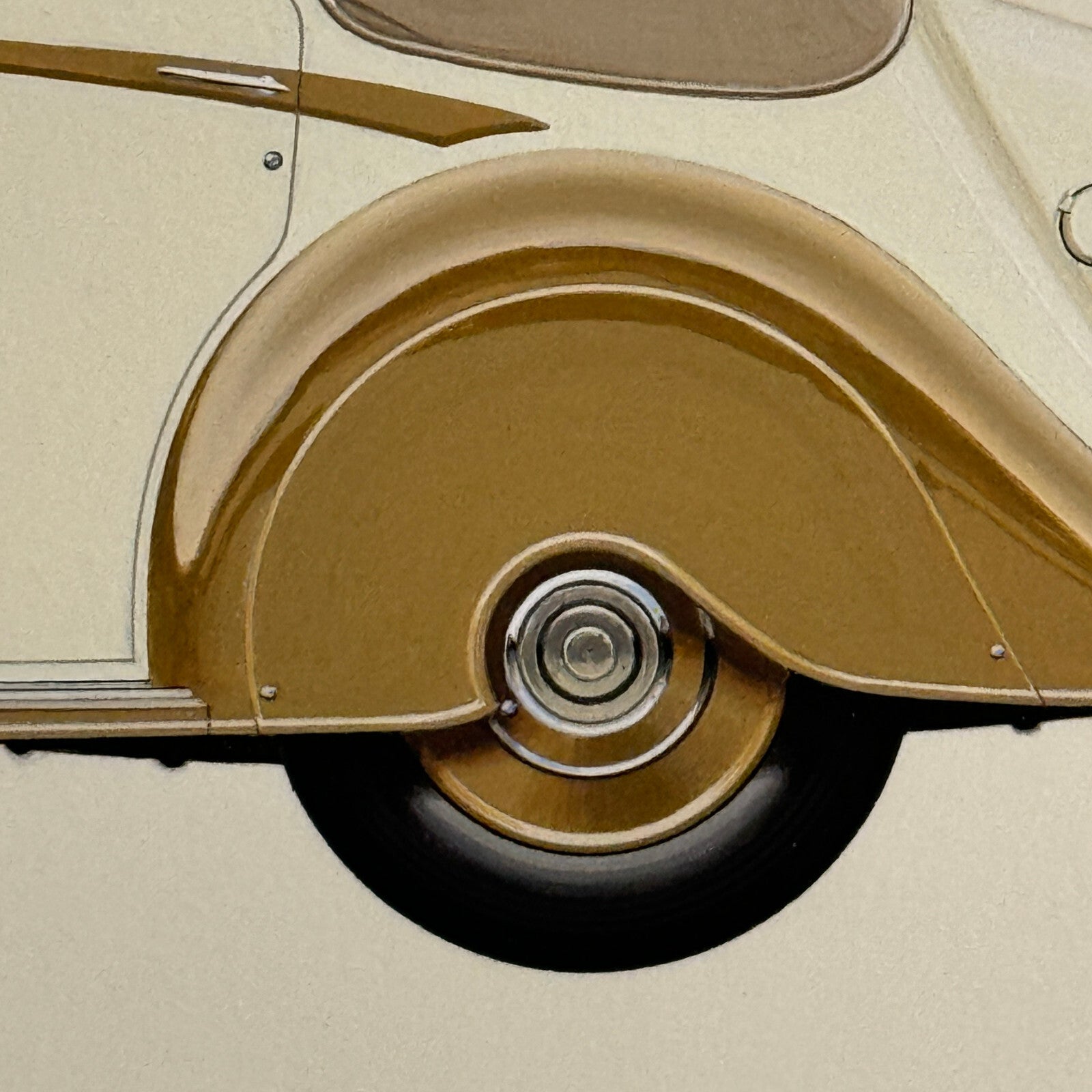 1938 Rolls Royce Phantom III Thrupp & Maberly Illustration Hand Drawn Art