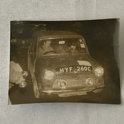 Vintage MINI Racing Car Photo Photograph Print - Rally Rallye Car ? 