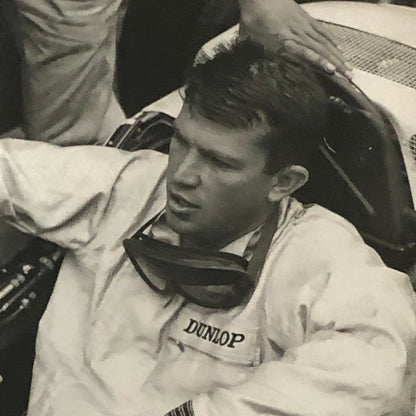 Vintage 1964 Ronnie Bucknum Honda Racing Driver Photo Photograph Print USA GP ? 