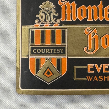 Vintage Hotel Travel Label Monte Cristo Hotel Everett Washington