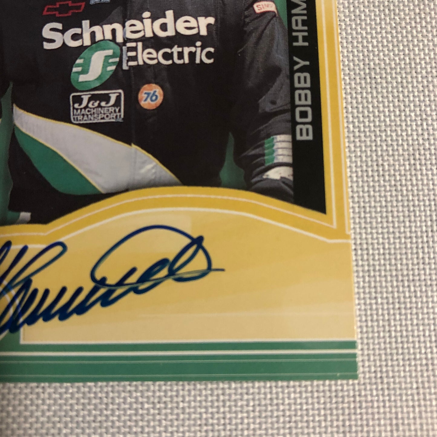2002 Wheels Authentic Autograph Bobby Hamilton Signed Signature Auto Card NASCAR