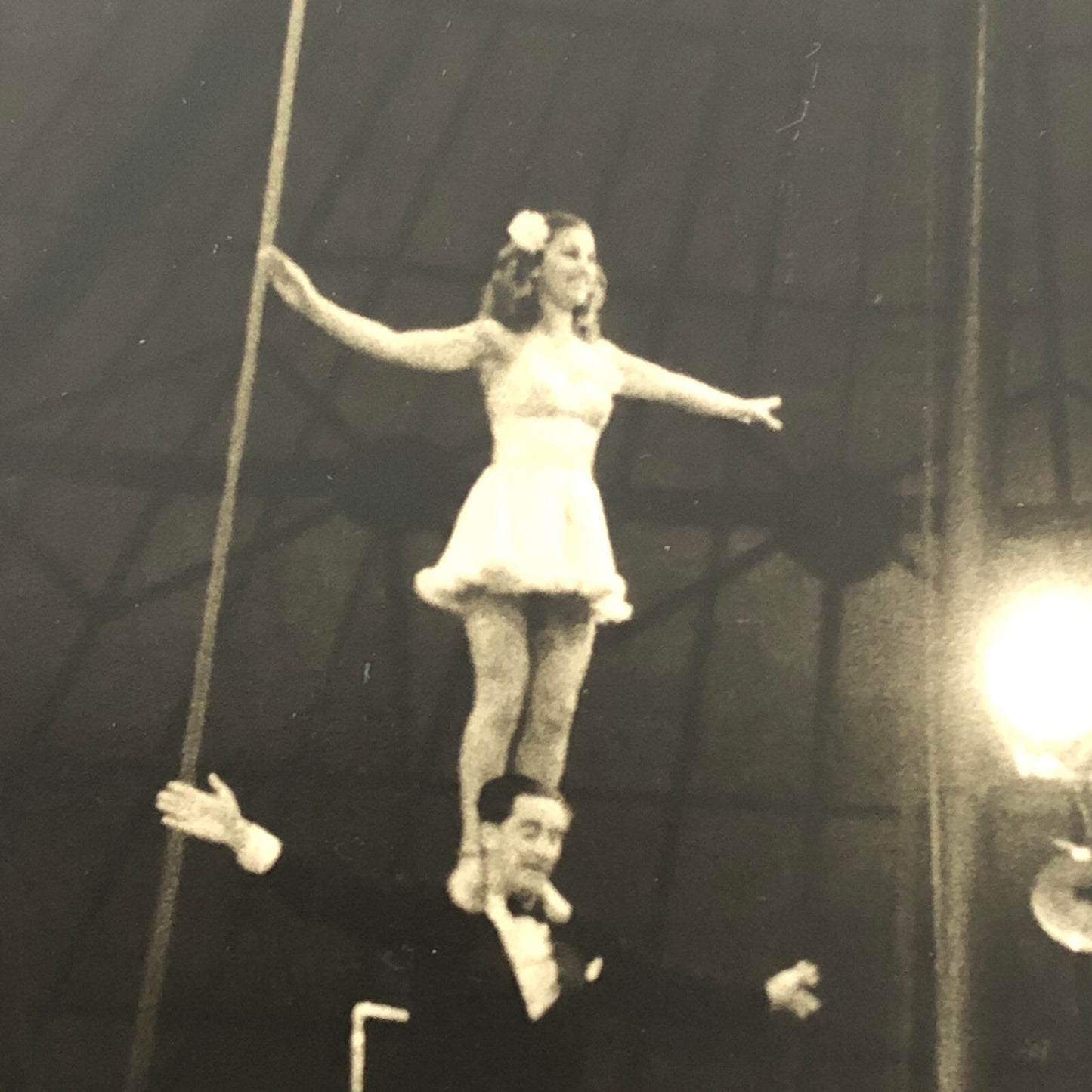 Circus Performer Unicycle Balancing Act Vintage Photo Photograph 1952