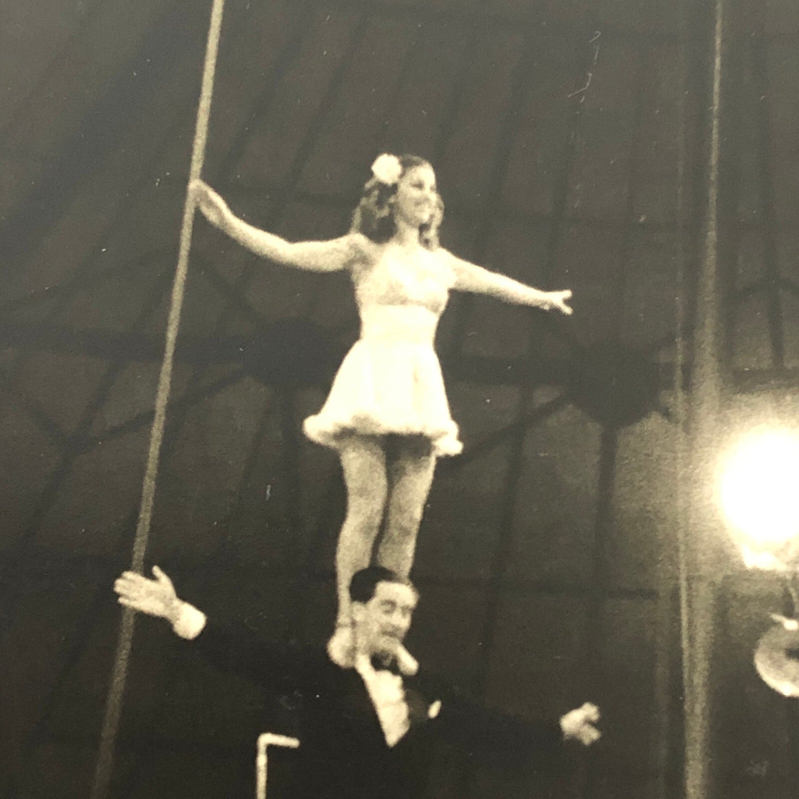 Circus Performer Unicycle Balancing Act Vintage Photo Photograph 1952