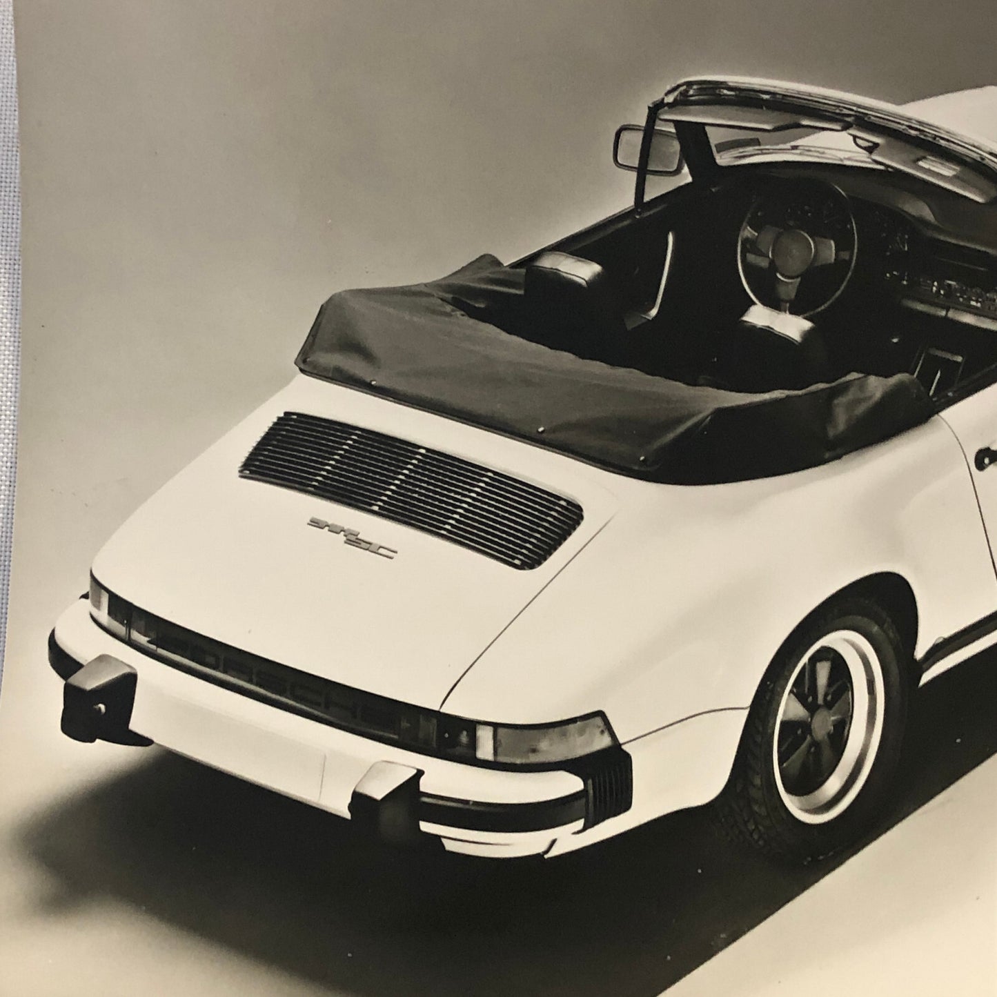 Vintage Porsche 911 SC Cabriolet Convertible Werkfoto Press Photo Photograph
