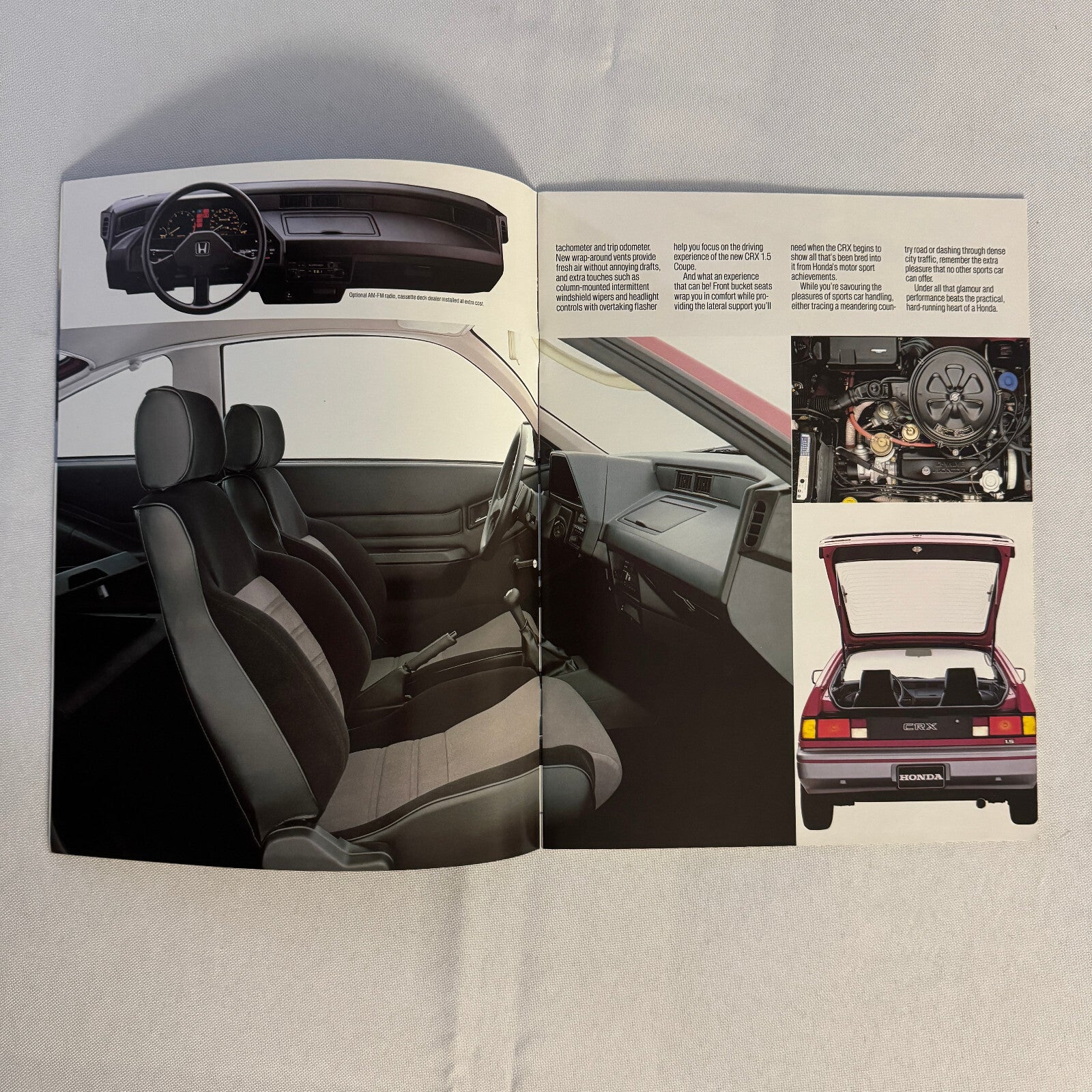 1984 Honda Civic Sales Brochure Catalog CRX Hatchback 1500 Sedan Wagon Vintage