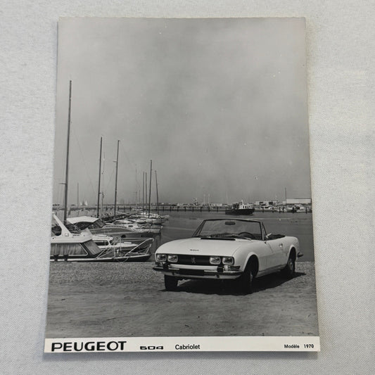 1970 Peugeot 504 Cabriolet Convertible Factory Press Photo Photograph Vintage