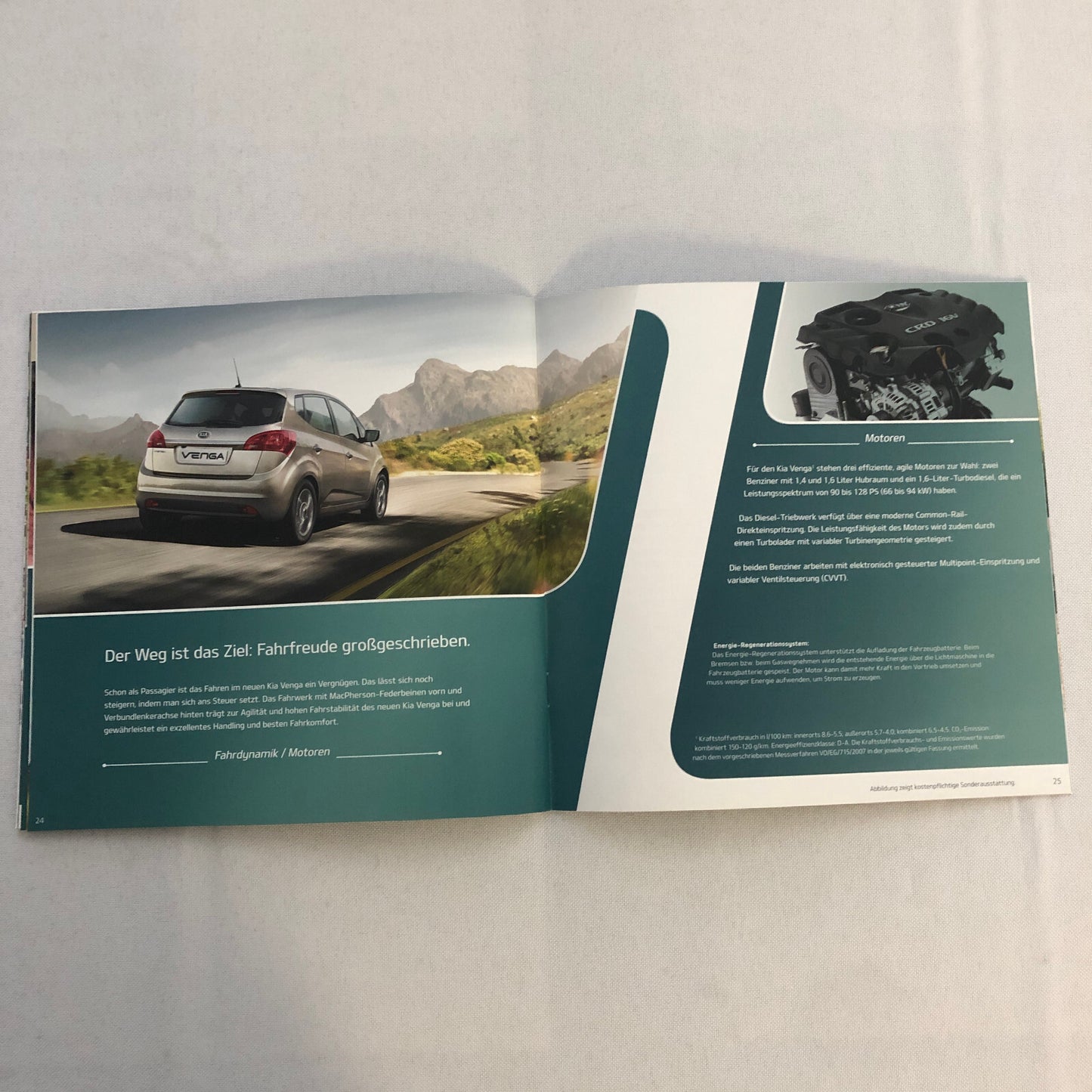 Kia Venga Car Sales Brochure Catalog with Price List GERMAN Market