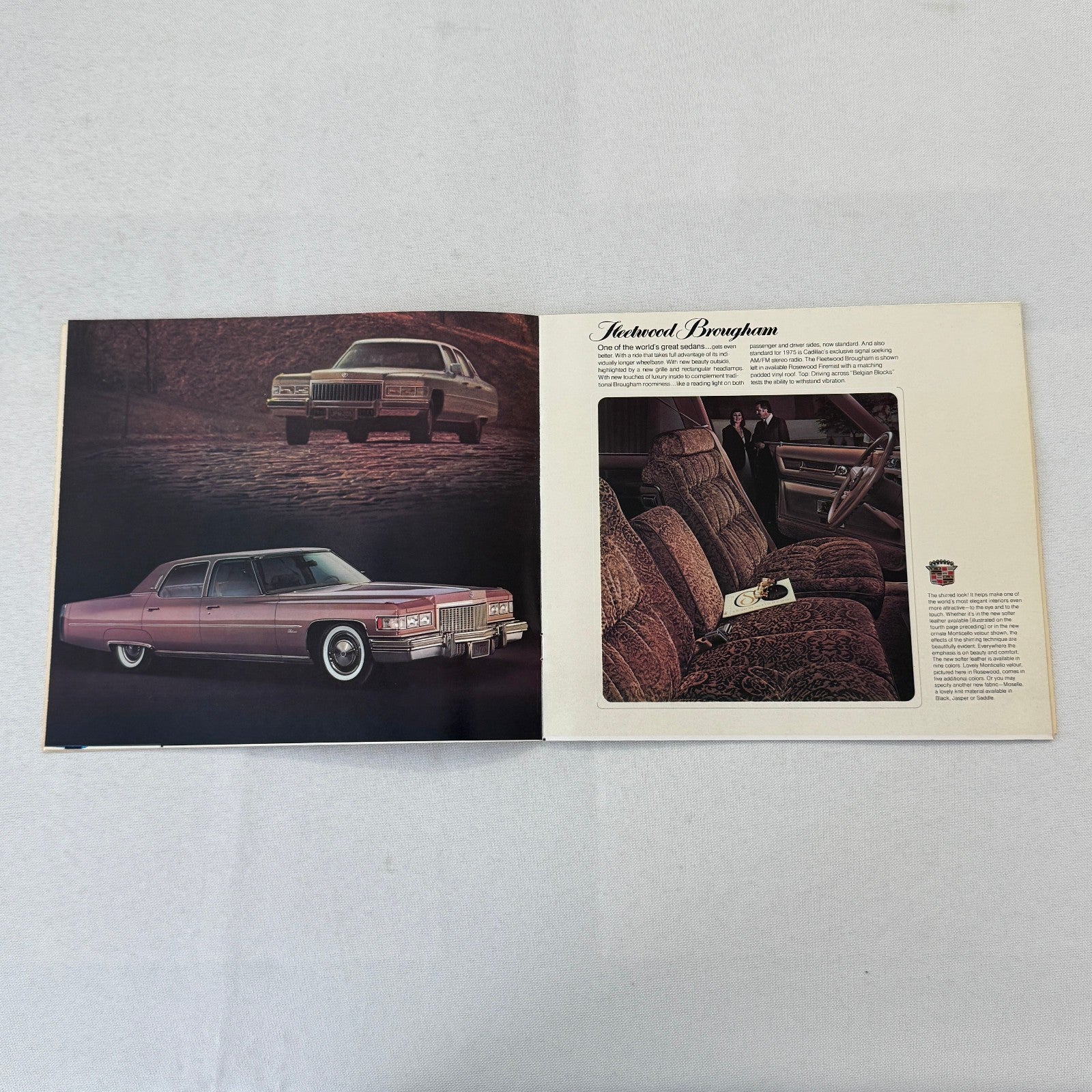 1975 Cadillac Car Sales Brochure Catalog Coupe DeVille Calais Eldorado +
