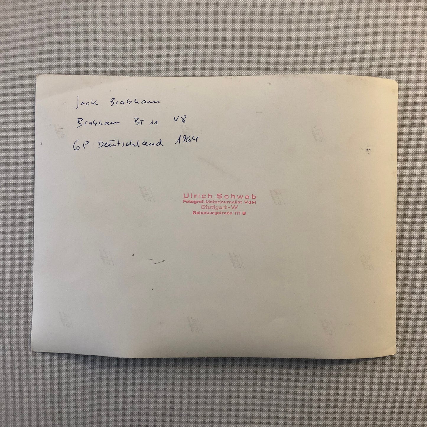 Vintage Racing Photo Photograph Jack Brabham 1964 German Grand Prix