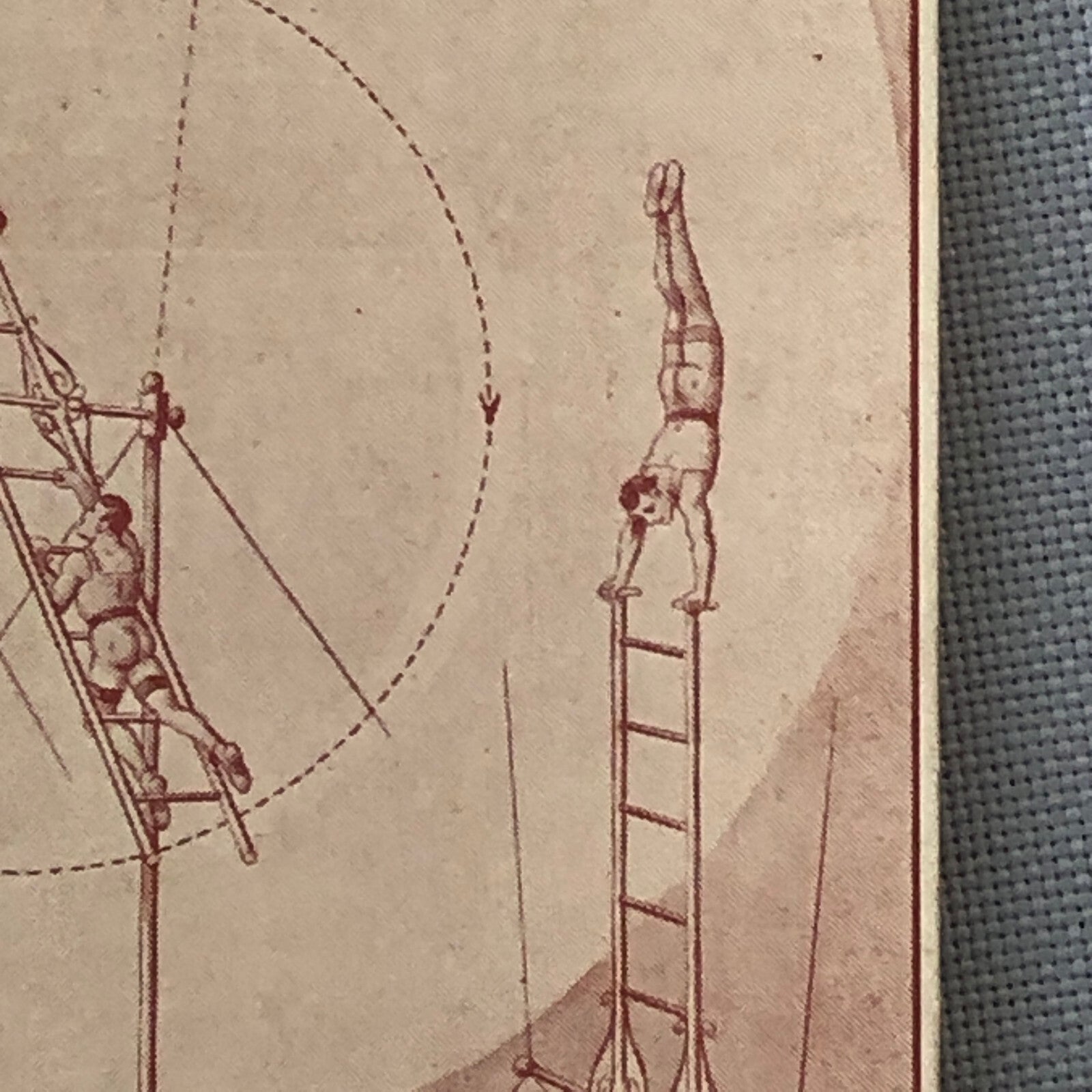 Circus Acrobat Act German Vintage Postcard Post Card The Sandows Luft Sensation