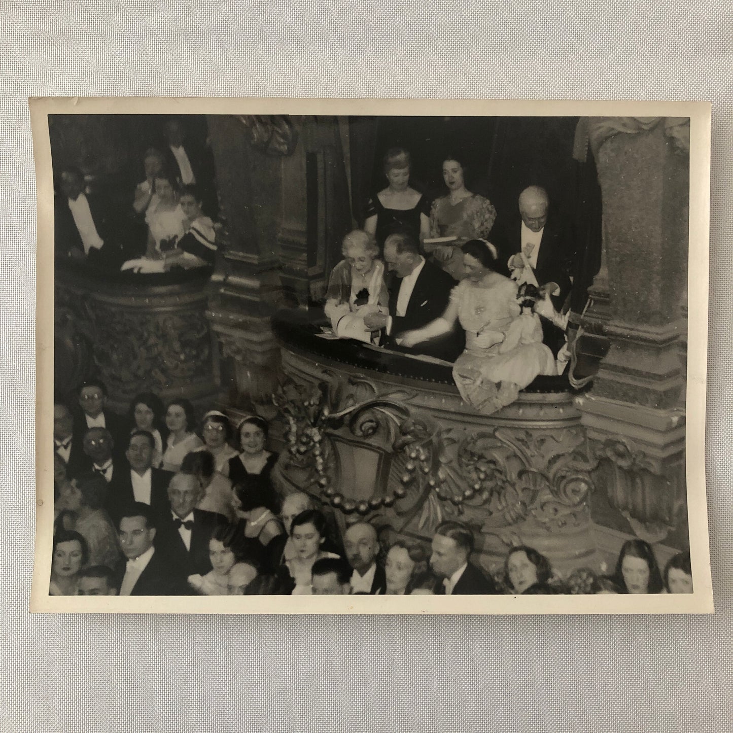 Press Photo Photograph French President Albet Lebrun at Opera Ball 1934