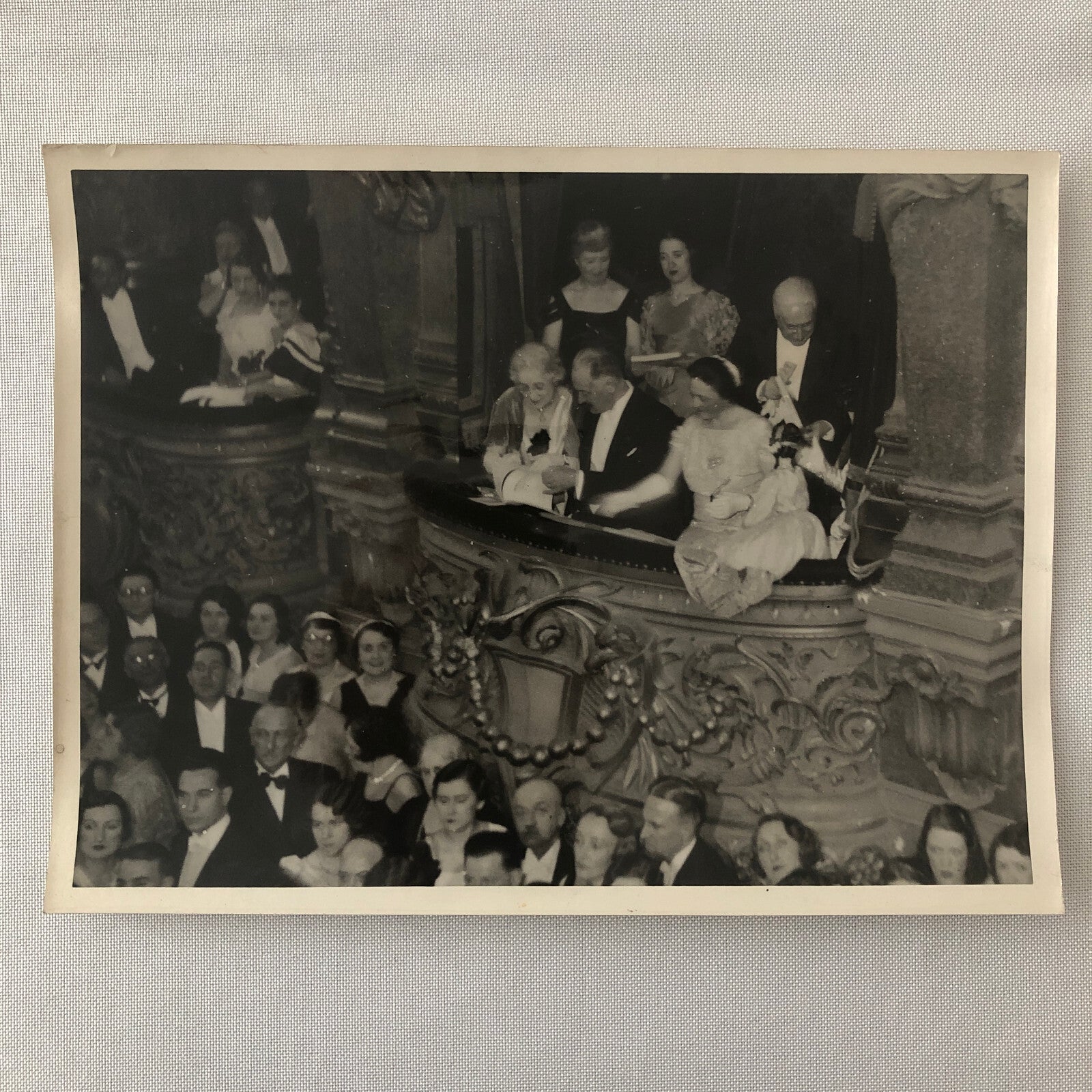 Press Photo Photograph French President Albet Lebrun at Opera Ball 1934