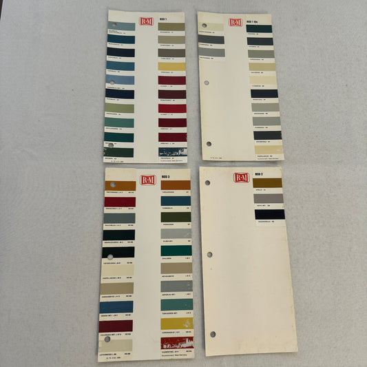 Vintage NSU Car Paint Chip Color Sample Sheet R-M Rinshed Mason