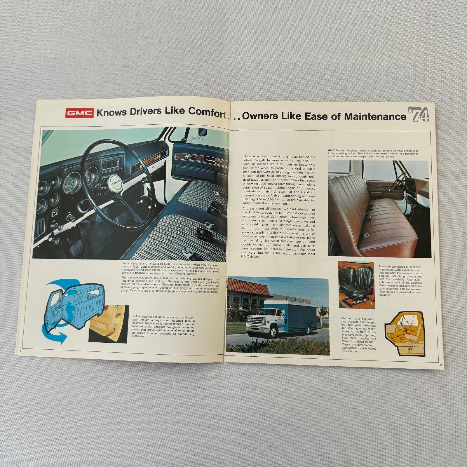 1974 GMC Medium Duty Truck Sales Brochure 5000 6000 6500