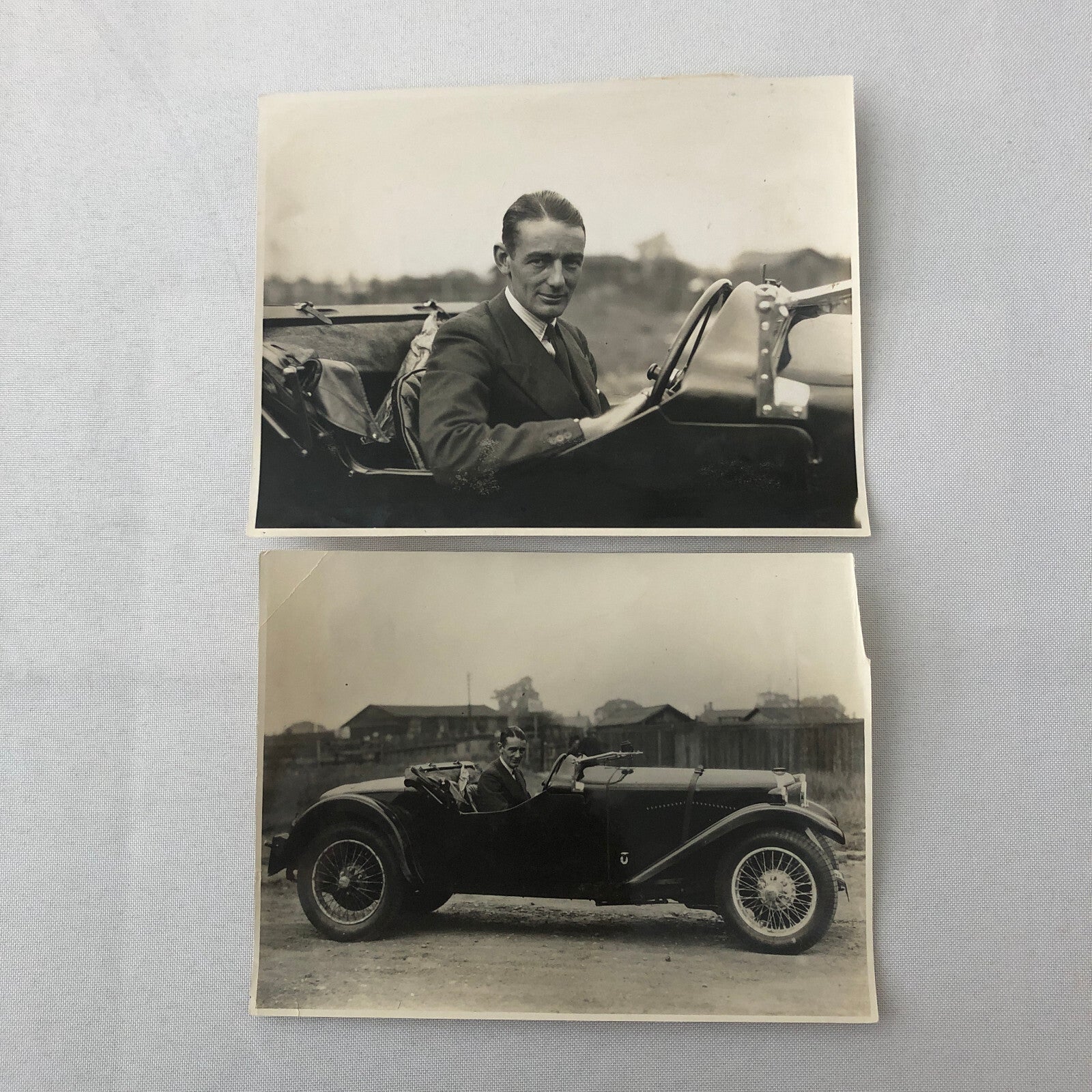 Vintage Car Automobile Photo Photograph Print Lot of 2 - Tag REA22E4