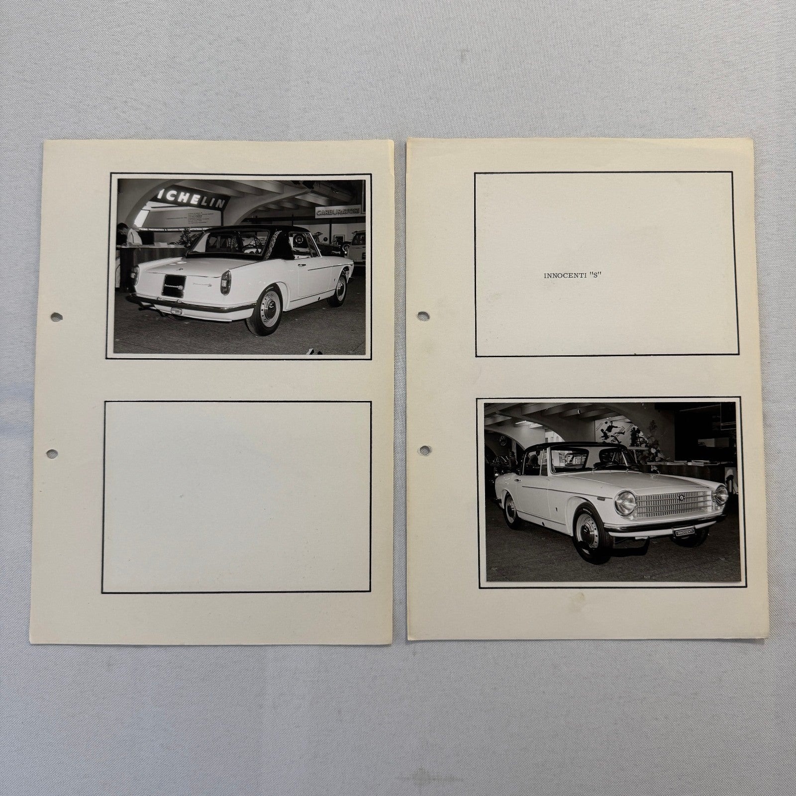Innocenti S Car Automobile at Atuo Show Vintage Photo Photograph Print Lot 2x