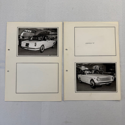 Innocenti S Car Automobile at Atuo Show Vintage Photo Photograph Print Lot 2x