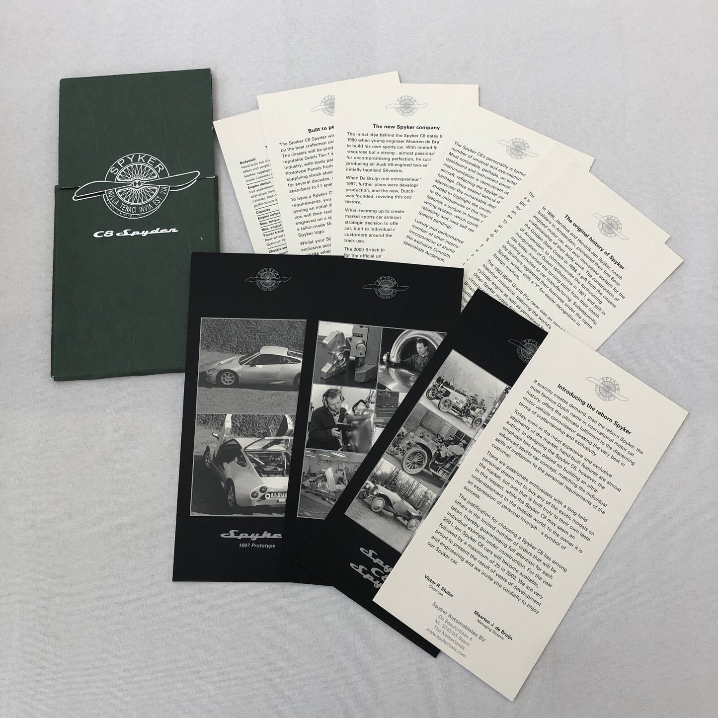 Spyker C8 Spyder Car Sales Brochure Catalog